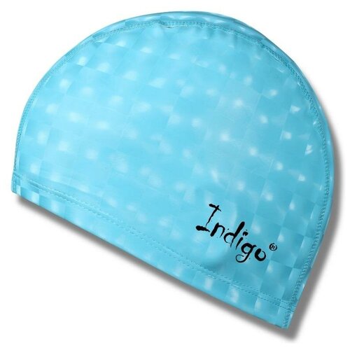 Шапочка для плавания ткань прорезиненная с эффектом 3D INDIGO IN047 Голубой шапочка для плавания ткань прорезиненная с pu пропиткой indigo in048 синий