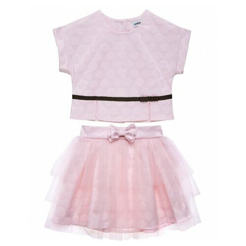 Комплект одежды Cookie, топ и юбка, размер 146, розовый