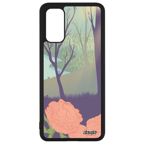 фото Необычный чехол на смартфон // samsung galaxy s20 // "лесные розы" дерево пейзаж, utaupia, цветной