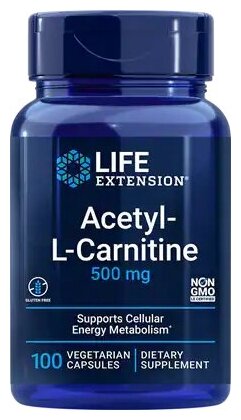 Life Extension Acetyl-L-Carnitine (Ацетил-L-карнитин) 500 мг 100 капсул