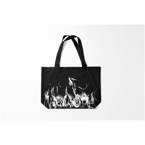 фото Сумка-шоппер / 46х35 см / популярные иллюстрации / другие огонь burnettie