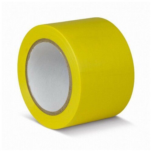 Лента для разметки ПВХ 75мм x 33м желтая KMSG07533