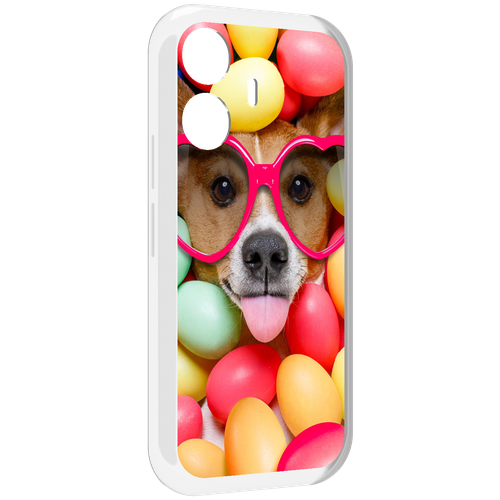 Чехол MyPads Собака-в-яйцах для Vivo Y77E / Vivo iQOO Z6 Lite задняя-панель-накладка-бампер