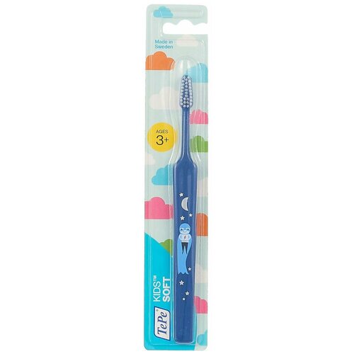 Зубная щетка детская 3+ лет мягкая TePe Kids Soft, Зубные щетки  - купить со скидкой