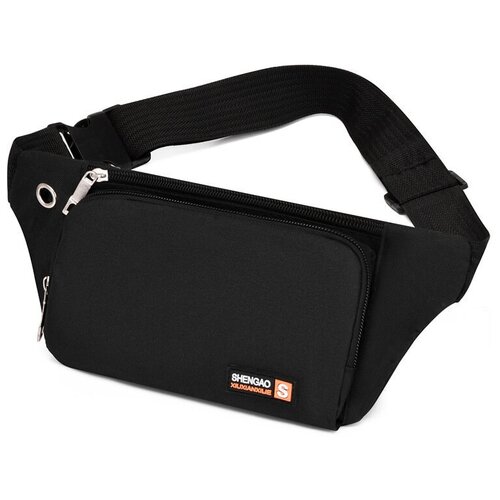 Сумка поясная , фактура гладкая, черный сумка поясная xiaomi xiaomi sports chest bag m1100214 фактура гладкая черный