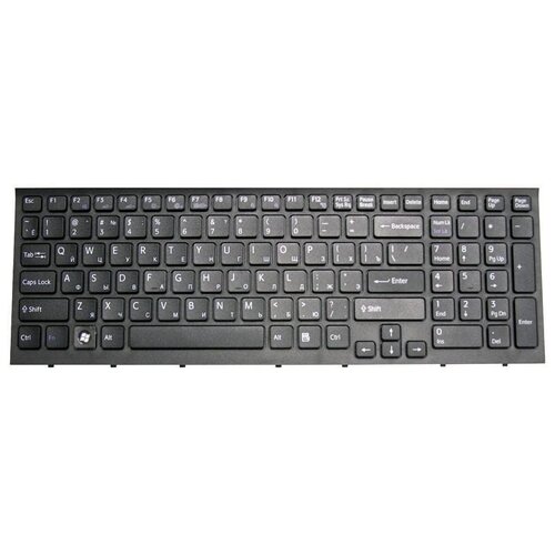 Клавиатура для ноутбука Sony Vaio VPC-EB черная с черной рамкой 138000₽