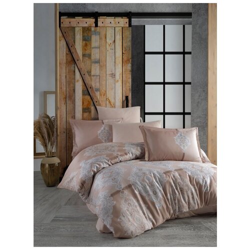 Комплект постельного белья Clasy Satin (MUDONSE KAHVE V1) евро, сатин