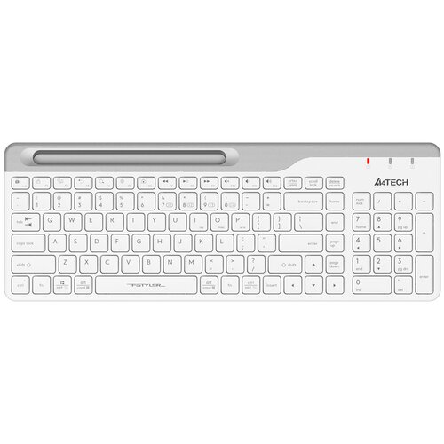 фото Беспроводная клавиатура a4tech fstyler fbk25 white, английская/русская (ansi), 1 шт.