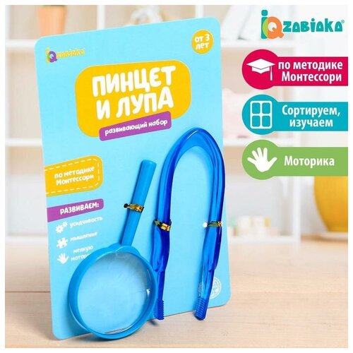 Настольная игра IQ-ZABIAKA «Пинцет и лупа», микс