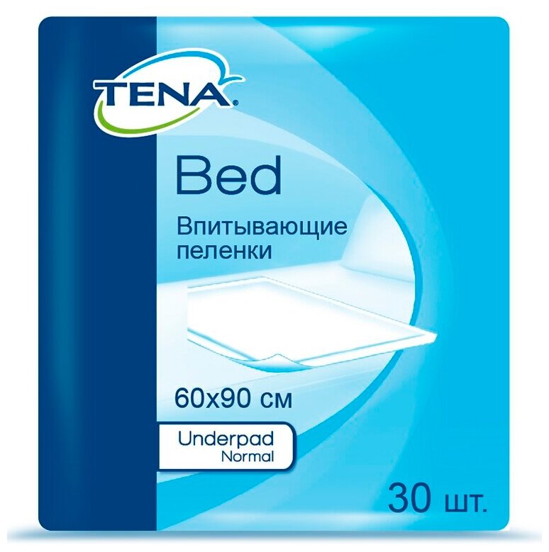 Впитывающие простыни Tena Bed Normal, одноразовые, 60х90 см, 30 шт 3958933 .