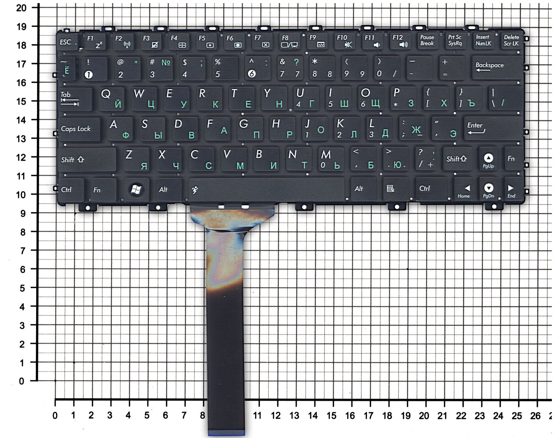 Клавиатура для ноутбука Asus MP-10B63SU-920 Русская Чёрная