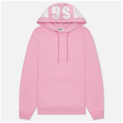 Женская толстовка MSGM Maxilogo Basic Unbrushed Hoodie розовый , Размер XS