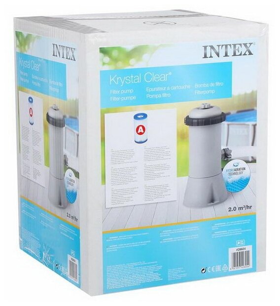 INTEX Фильтр-насос с картриджем типа «A», 2006 л/ч, 220-240V, 28604 INTEX - фотография № 13