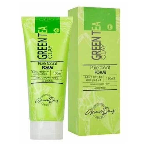 Купить Пенка Grace Day Пенка для умывания с зеленой глиной - Green tea clay pure facial foam, 180мл