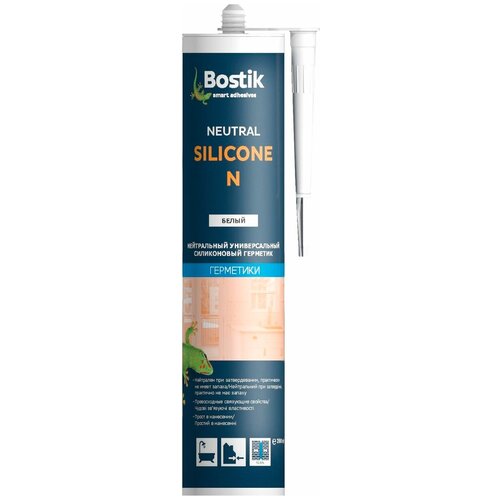 Универсальный силиконовый герметик BOSTIK Neutral Silicone N белый, 0.28 л 30607641