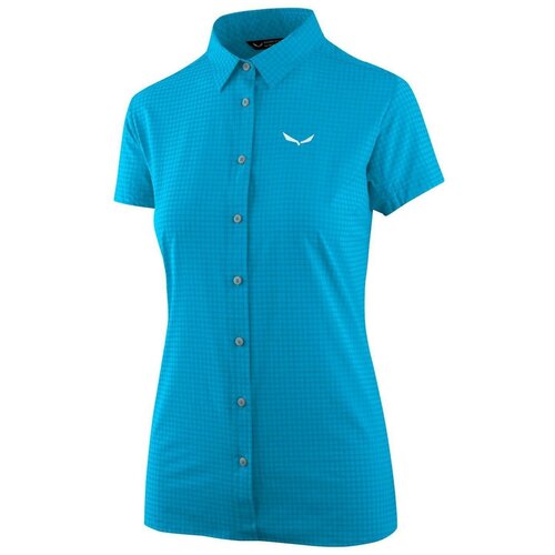 фото Рубашка с коротким рукавом туристическая salewa 2018 puez minicheck dry w s/s srt hawaiian blue (eur:42/36)