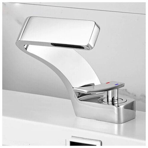 Смеситель для раковины для ванной комнаты черный серебристый