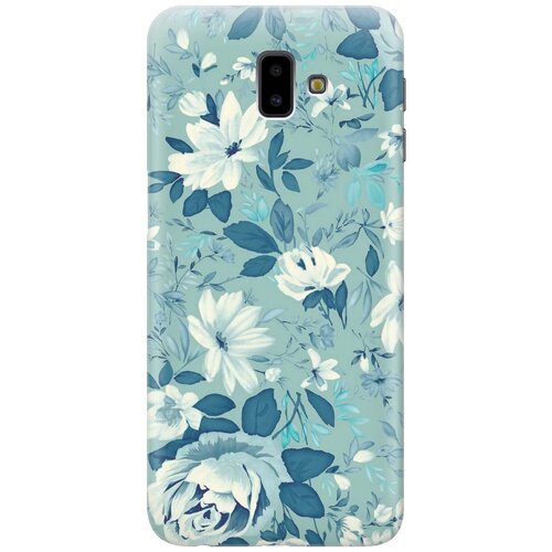 фото Re:paчехол - накладка artcolor для samsung galaxy j6+ (2018) с принтом "цветы на голубом"