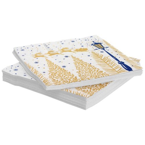 Салфетка бумажная 20шт 33х33 трехслойная 