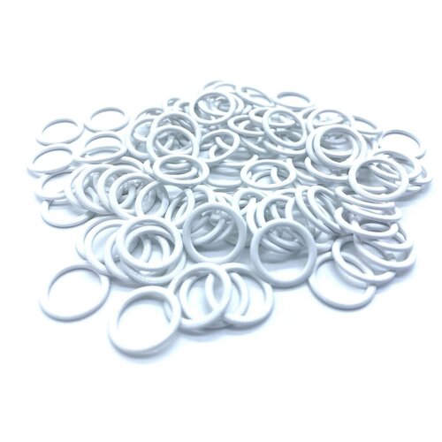 Кольцо для бюстгальтера (фурнитура для белья) металл 15мм, цвет белый, упак.100шт (+- 5шт)
