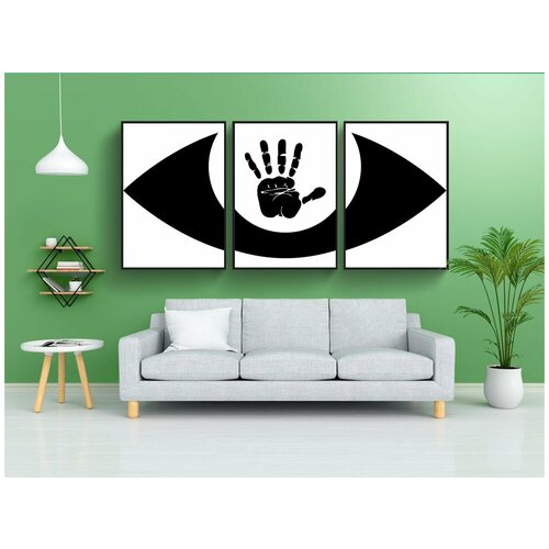 фото Набор модулных постеров для интерьера "конфиденциальность, всевидящее око, антихрист" 60x90 см. в тубусе, без рамки lotsprints