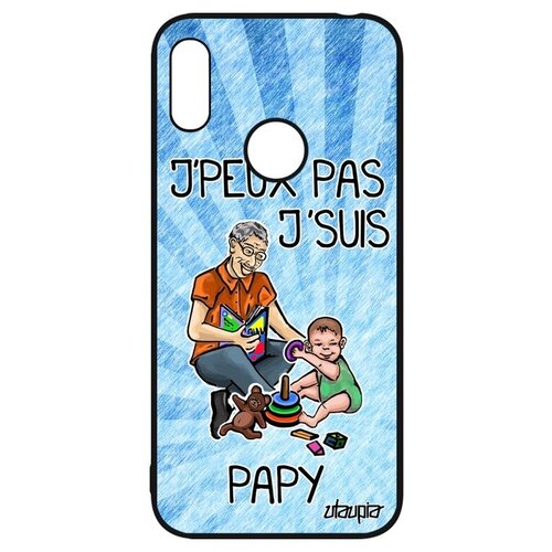 фото Защитный чехол на мобильный // huawei y6 2019 // "не могу - стал дедом!" шутка юмор, utaupia, голубой