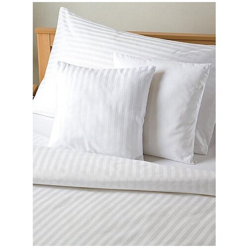 Постельное белье 2.0 спальное с Евро простыней наволочки 50х70, Страйп-сатин,