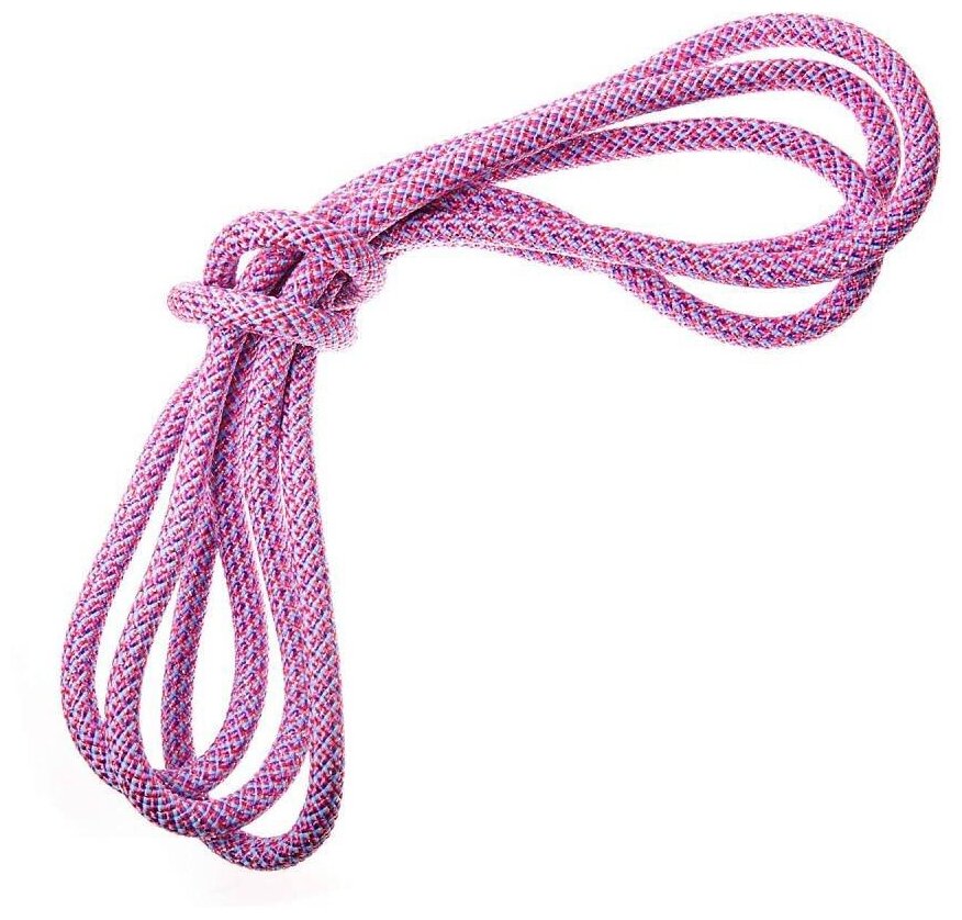 Скакалка гимнастическая с люрексом BodyForm BF-SK10 Радуга 3м,180гр. розовый-голубой-фиолетовый