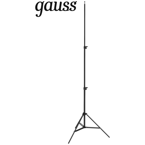 фото Напольная тренога для установки кольцевого светильника gauss 68-208 см, цвет чёрный
