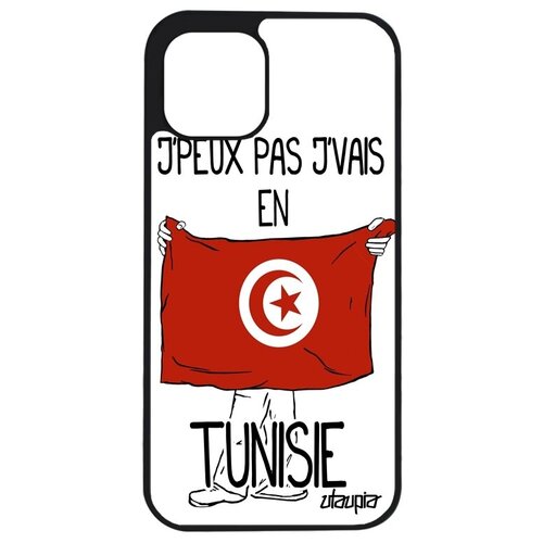 фото Простой чехол для телефона // apple iphone 12 mini // "еду в тунис" патриот флаг, utaupia, белый