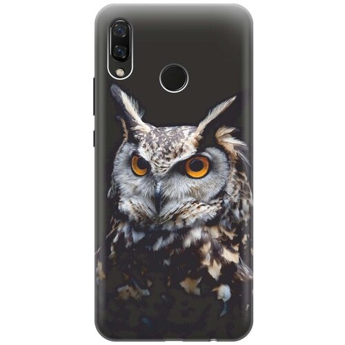 фото Re:pa накладка transparent для huawei nova 3 с принтом "сова на темном фоне"