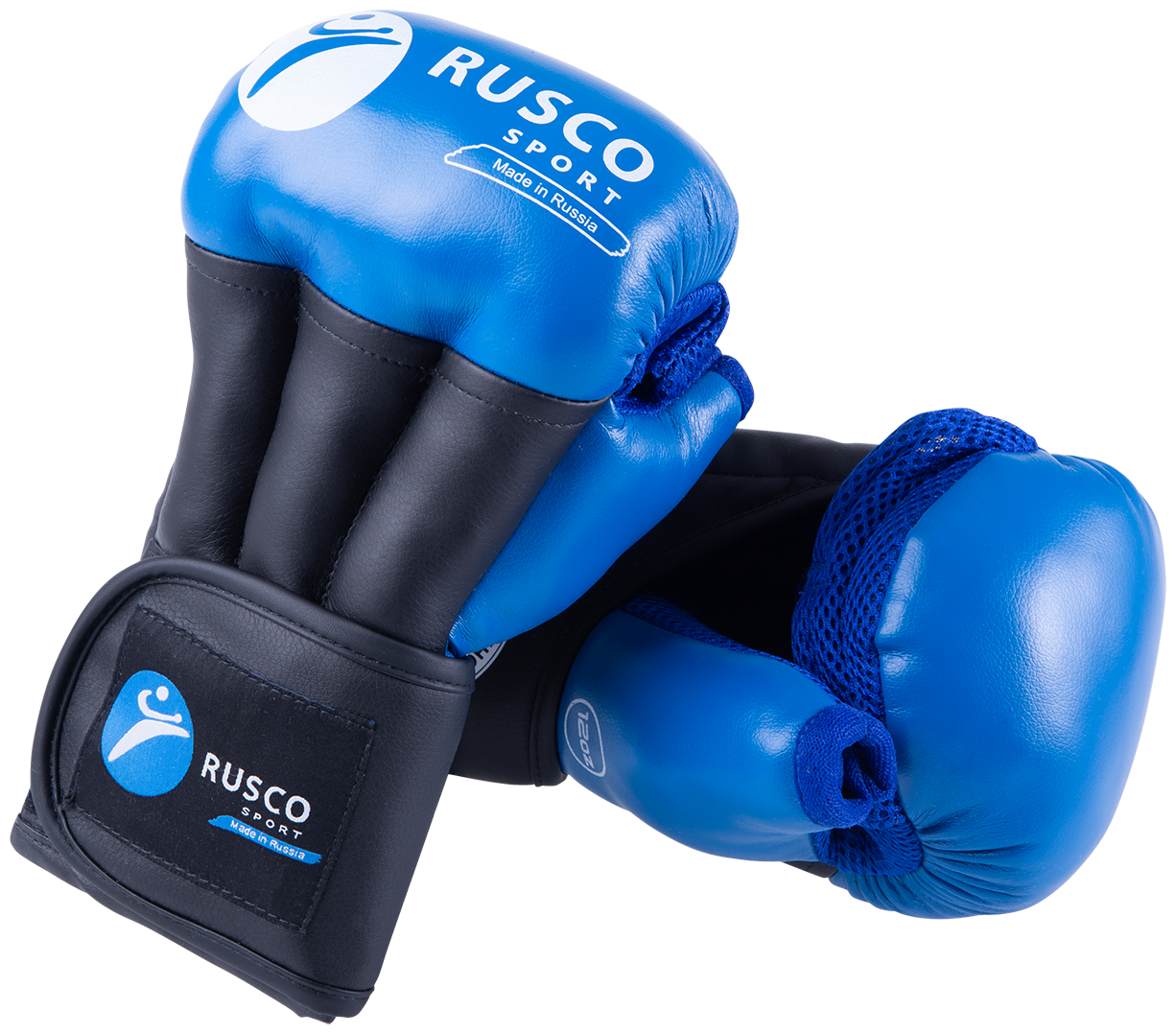 Перчатки для рукопашного боя Rusco Pro, к/з, синий размер 4