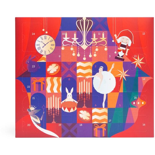 Адвент-календарь кондитерский Кантата в подарочной упаковке с окошками 