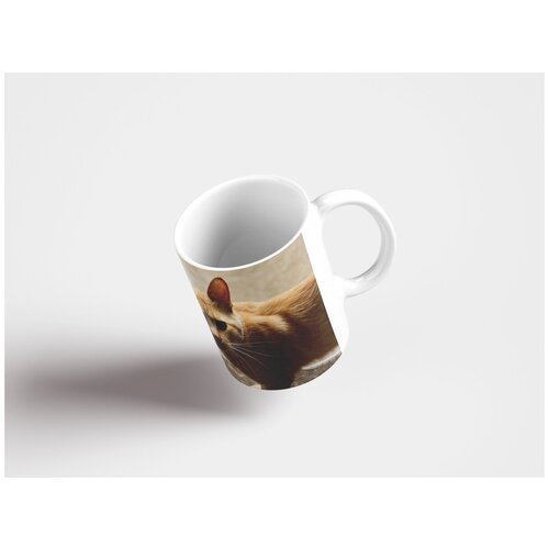 фото Кружка "кошка, медовый, волосы 320 мл. белая" lotsprints