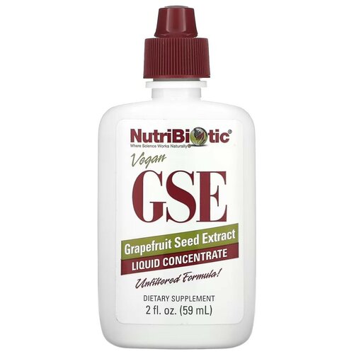 Капли NutriBiotic GSE Grapefruit Seed Extract, 110 г, 59 мл