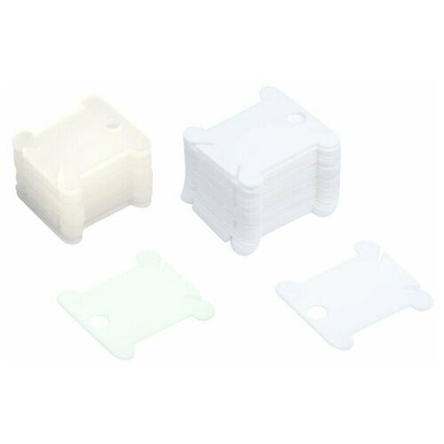 Шпули пластиковые (белый+прозрачный) шпули пластиковые белые прозрачные 50шт 0 белоснежка 010 ш