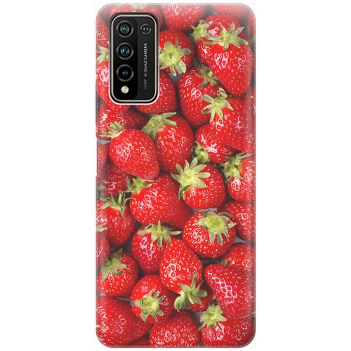 фото Re:pa накладка transparent для honor 10x lite с принтом "клубника"