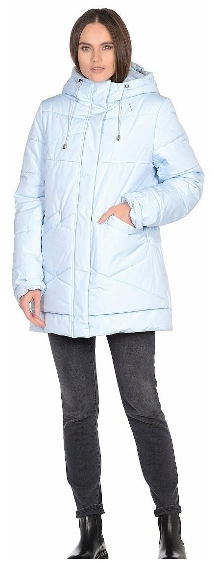 куртка  Maritta зимняя, средней длины, силуэт прямой, внутренний карман, несъемный капюшон, съемный мех, водонепроницаемая, ветрозащитная, утепленная, размер 42(52RU)