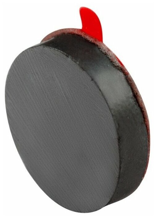 Ферритовый магнит диск Forceberg 14х3 мм с клеевым слоем, 20 шт