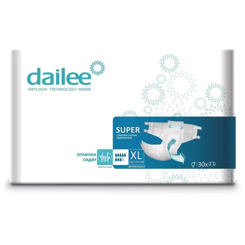 Подгузники для взрослых DAILEE Super X-Large №30 /подгузники для взрослых/урологические подгузники/, XL, male  - купить