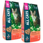 ALL CATS для взрослых кошек с говядиной и овощами (2,4 + 2,4 кг) - изображение