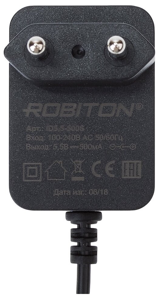 Блок питания ROBITON ID5,5-500S угловой 4,8x1,7/15 (+)