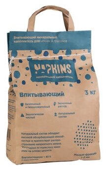 NAPKINS впитывающий наполнитель (мелкая фракция), 6 кг - фотография № 2