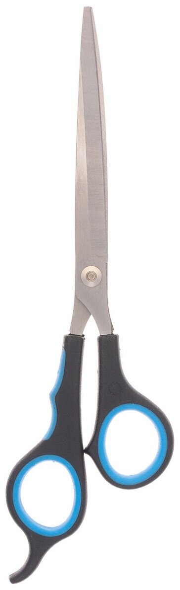 Ножницы DeLIGHT 19,5 см (8"), для стрижки, изогнутые, (полотно 8,5 см), (смещённые кольца) 87295 /12/ - фотография № 6