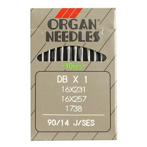 фото Набор игл для промышленных швейных машин db * 1/ 90 j (ses), 10 штук organ