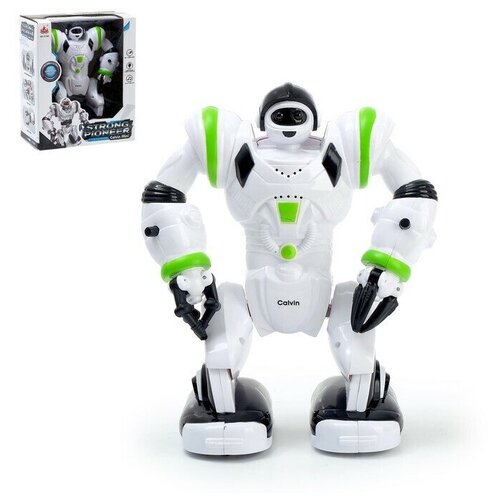 Робот Кельвин , ходит, световые и звуковые эффекты, работает от батареек