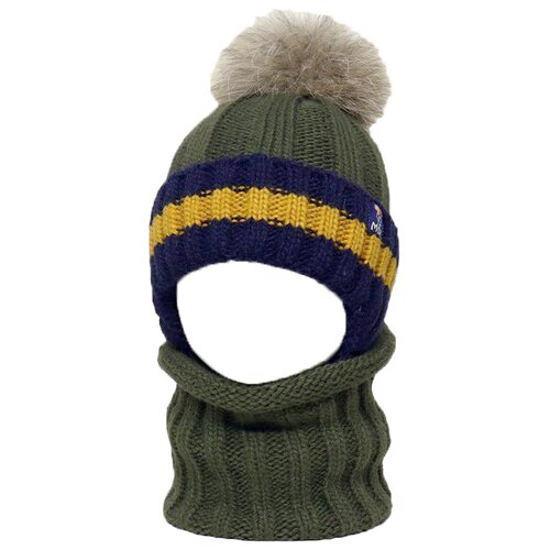 фото Комплект шапка и снуд madlen (размер 50-52 см)арт.21_1274 089 хаки