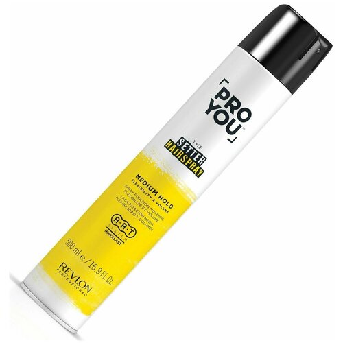 Revlon Professional PRO YOU SETTER Лак средней фиксации Hairspray Medium Hold flexibility & volume, 500 мл лак средней фиксации для эластичного глянцевого стайлинга davines more inside medium hold hairspray