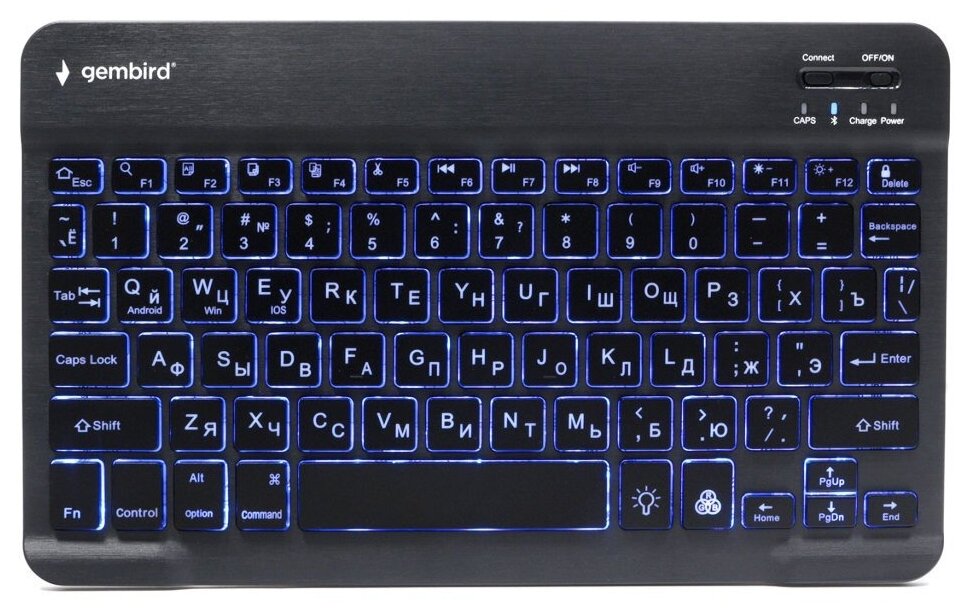 Беспроводная клавиатура Gembird Kbw-4 78кл Bluetooth ножнтип клавиц ультра-тонкая 19487
