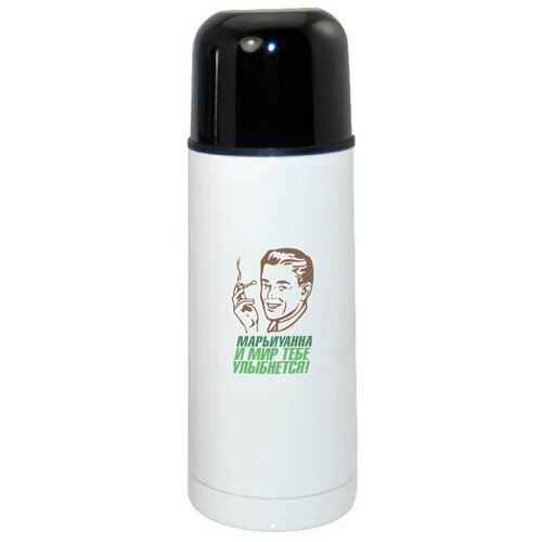 фото Термос coolpodarok марьиуана и мир тебе надпись